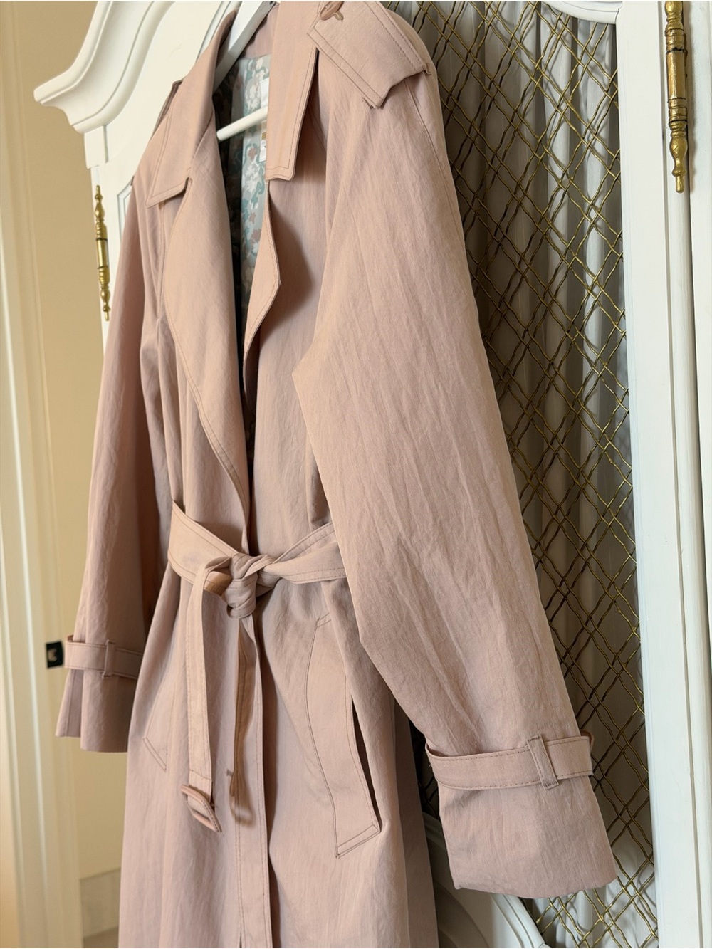 London Fog Blush Trench Coat with Belt - Women - Picture 2 of 9